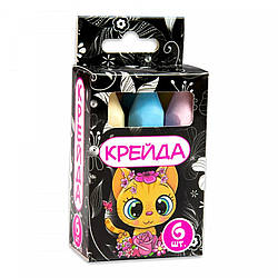 Крейда "Олівець" 50111, 6 штук, різнокольорова
