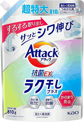 Гель для прання Attack Antibacterial EX Easy Drying Plus, запасний блок, 810 г (432629), фото 1