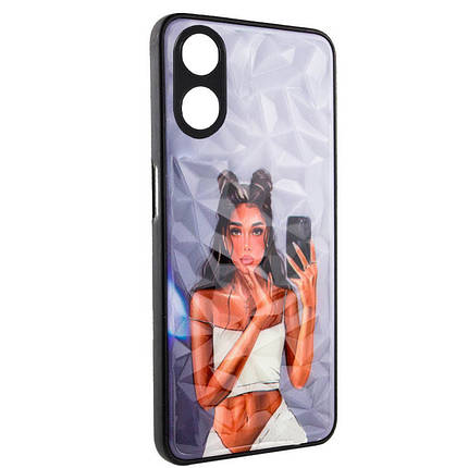 TPU+PC чохол Prisma Ladies для Oppo A78 4G Black in White, фото 1