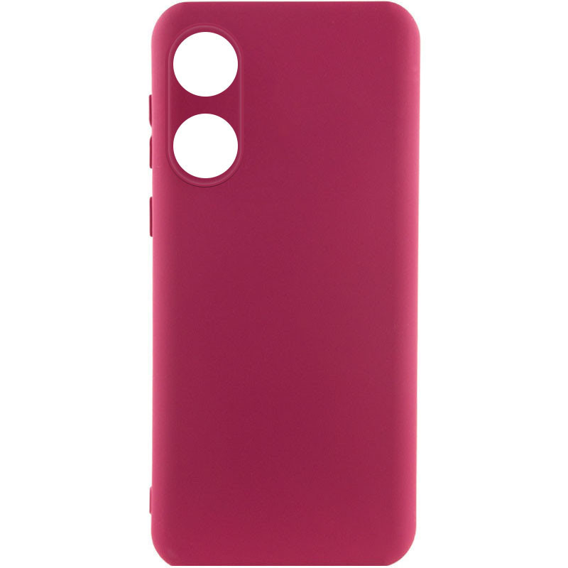 Чохол Silicone Cover Lakshmi Full Camera (A) для Oppo A78 4G Бордовий / Marsala