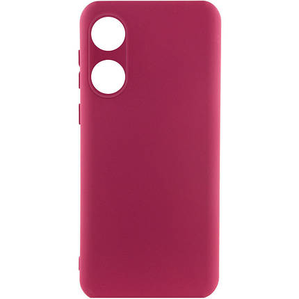 Чохол Silicone Cover Lakshmi Full Camera (A) для Oppo A78 4G Бордовий / Marsala, фото 1