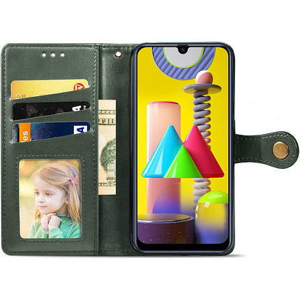 Шкіряний чохол-книжка GETMAN Gallant (PU) для Oppo A98 Зелений, фото 2
