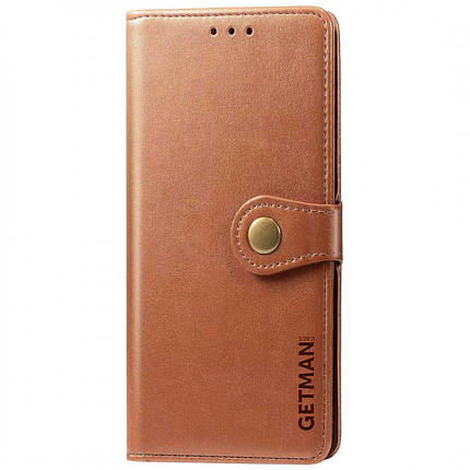 Шкіряний чохол-книжка GETMAN Gallant (PU) для Oppo A38 / A18 Коричневий, фото 1