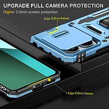 Ударостійкий чохол Camshield Army Ring для Xiaomi Poco X6 / Note 13 Pro 5G Блакитний / Light Blue, фото 3