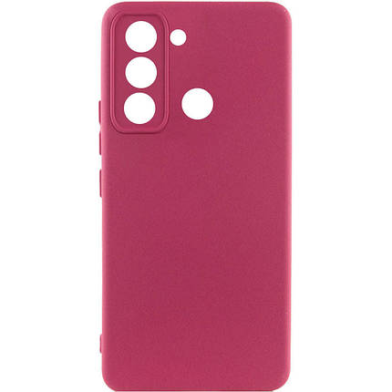 Чохол Silicone Cover Lakshmi Full Camera (A) для TECNO Spark 8C Бордовий / Marsala, фото 1