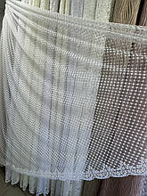 Тюль гепюр сітка No1011 білий оптом