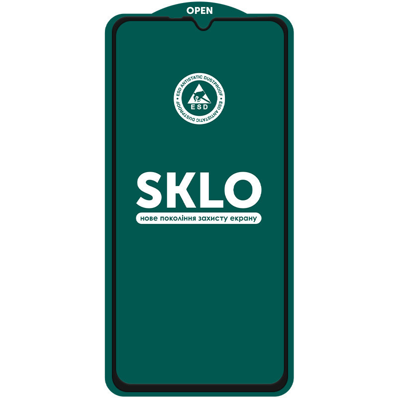 Захисне скло SKLO 5D (тех.пак) для Xiaomi Redmi 14C / A4 / A5 / Poco C75 / C71 Чорний
