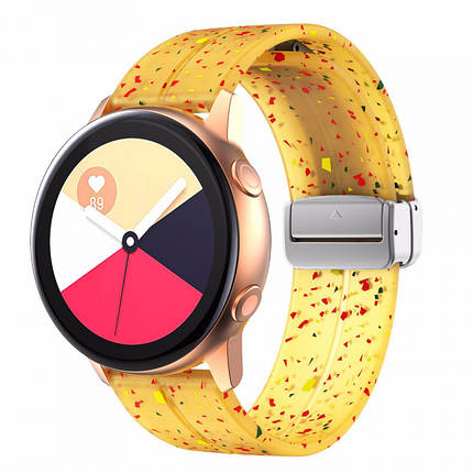 Силіконовий ремінець Splash для Smart Watch 20mm Yellow, фото 1