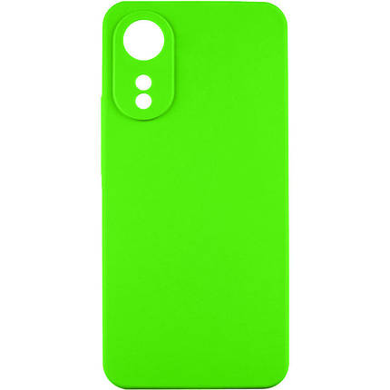 Чохол TPU GETMAN Liquid Silk Full Camera для Oppo A78 4G Салатовий / Neon Green, фото 1