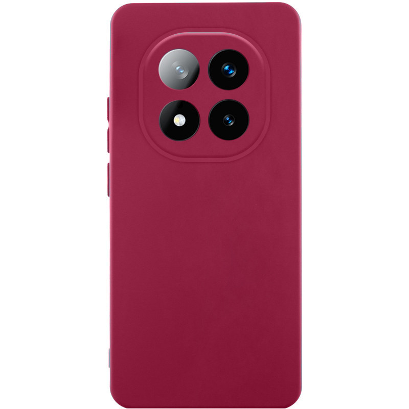 Чохол Silicone Cover Lakshmi Full Camera (AA) для Xiaomi Poco X7 Бордовий / Marsala
