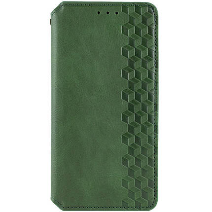 Шкіряний чохол-книжка GETMAN Cubic (PU) для Xiaomi Redmi Note 14 Pro 4G Зелений, фото 1