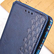 Шкіряний чохол-книжка GETMAN Cubic (PU) для Xiaomi Redmi Note 14 Pro 5G / 14 Pro+ Синій, фото 5