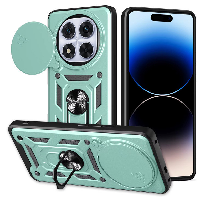 Ударостійкий чохол Camshield Serge Ring для Xiaomi Redmi Note 14 Pro 4G Зелений