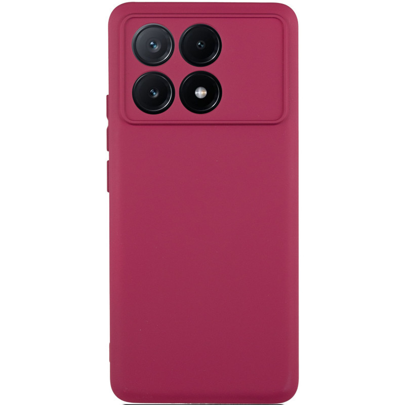 Чохол Silicone Cover Lakshmi Full Camera (A) для Xiaomi Poco X6 Pro Бордовий / Marsala
