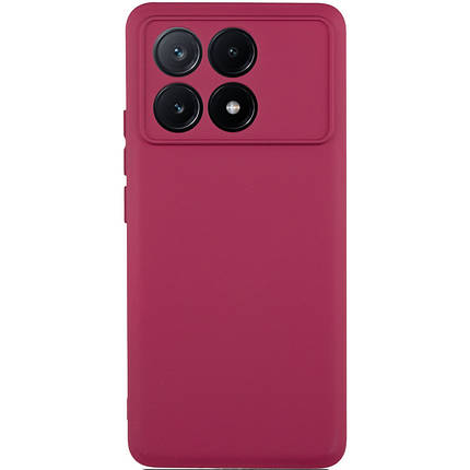 Чохол Silicone Cover Lakshmi Full Camera (A) для Xiaomi Poco X6 Pro Бордовий / Marsala, фото 1