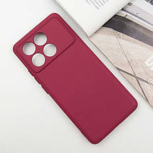 Чохол Silicone Cover Lakshmi Full Camera (A) для Xiaomi Poco X6 Pro Бордовий / Marsala, фото 2