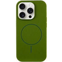 Чохол Silicone Case Full Protective (AA) NO LOGO with MagSafe для Apple iPhone 12 Pro / 12 (6.1") Зелений / Dark Olive