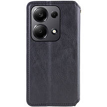 Шкіряний чохол-книжка GETMAN Cubic (PU) для Xiaomi Redmi Note 13 Pro 4G / Poco M6 Pro 4G Чорний, фото 2