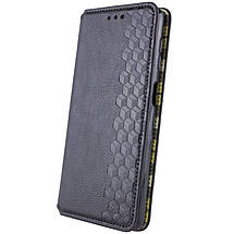 Шкіряний чохол-книжка GETMAN Cubic (PU) для Xiaomi Redmi 13 4G / Poco M6 4G Чорний, фото 2