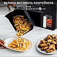 Аерофритюрниця безмасляна для дому 2400 Вт Sokany 10 л аерогриль мультипіч сенсорна з двома відділеннями, фото 2