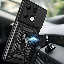 Ударостійкий чохол Camshield Serge Ring для Xiaomi Redmi Note 13 Pro 4G / Poco M6 Pro 4G Чорний, фото 3