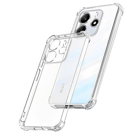 TPU чохол GETMAN Ease logo посилені кути Full Camera для Xiaomi Redmi Note 14 4G (Int. version) Безбарвний (прозорий), фото 1