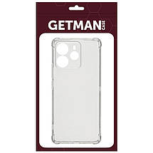 TPU чохол GETMAN Ease logo посилені кути Full Camera для Xiaomi Redmi Note 14 4G (Int. version) Безбарвний (прозорий), фото 3