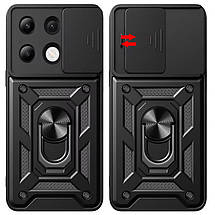 Ударостійкий чохол Camshield Serge Ring для Xiaomi Redmi Note 13 Pro 4G / Poco M6 Pro 4G Чорний, фото 4