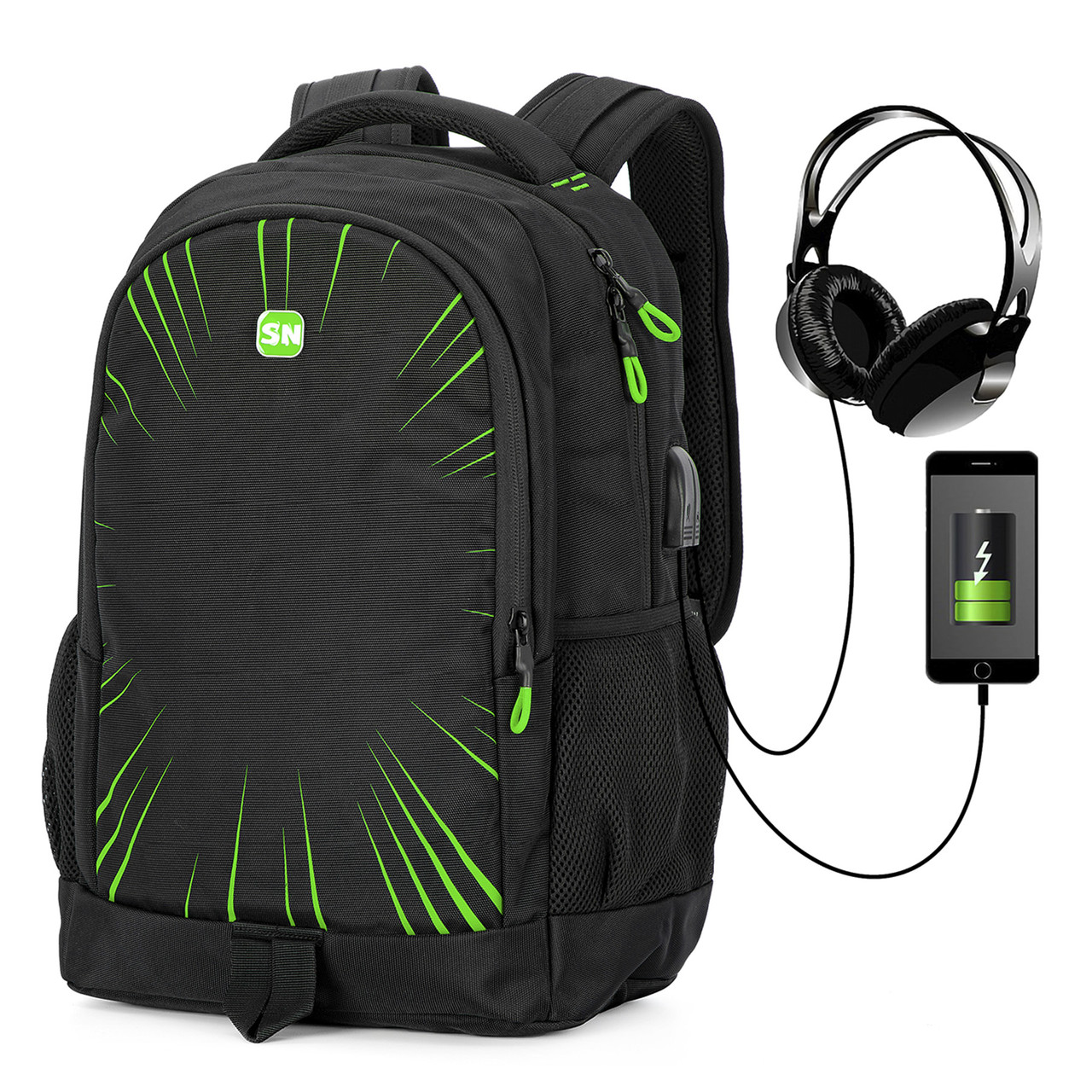 Рюкзак шкільний для хлопчика 5 6 7 клас, оропедичний портфель з USB
