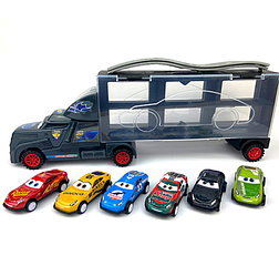 Ігровий набір машинок "Тачки" 558-4 / 3788-1 вантажівка з гаражем та 6 машинок