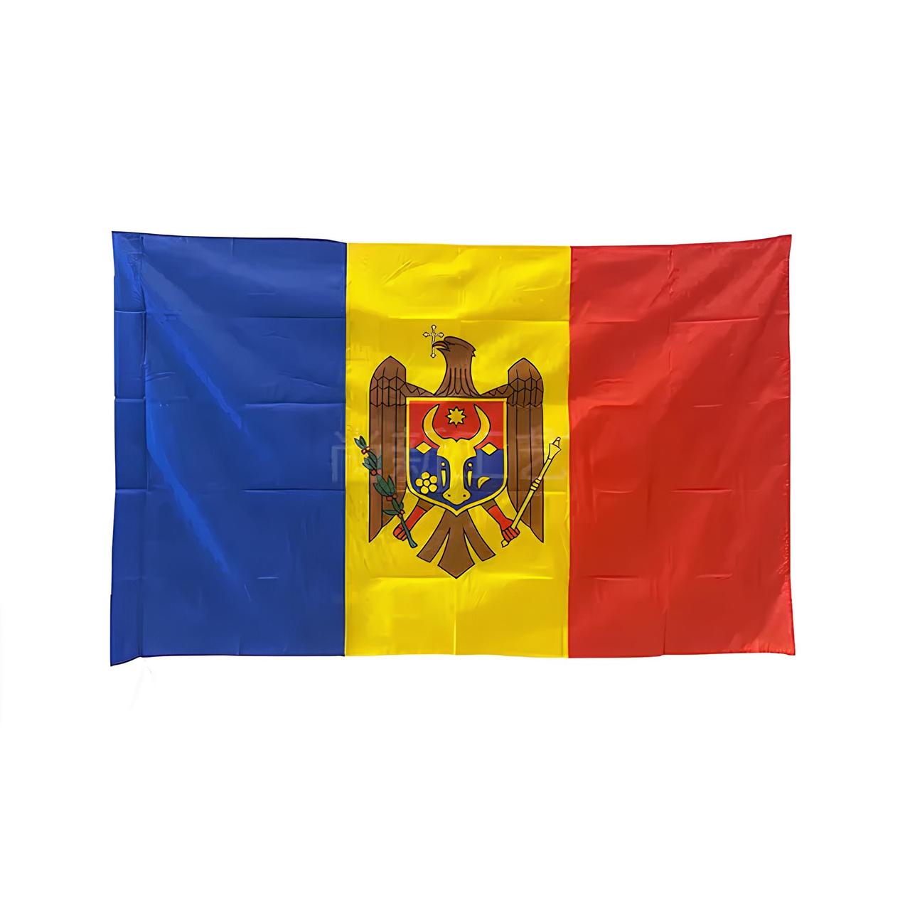 Прапор Молдови, Прапор Молдови RESTEQ, Moldova Flag, Прапор 150х90 см поліестер, фото 1