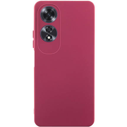 Чохол TPU GETMAN Liquid Silk Full Camera для Oppo A60 4G Бордовий / Marsala, фото 1