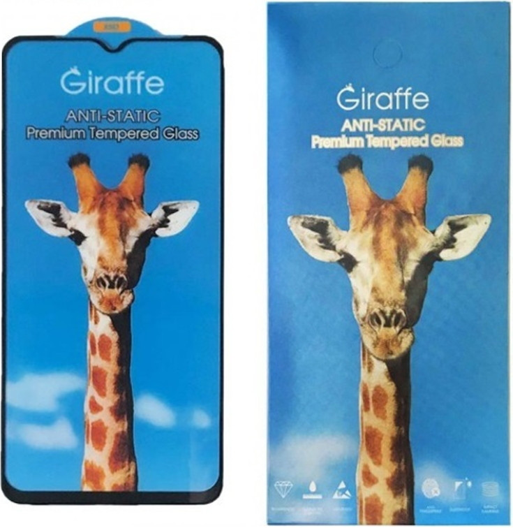 Захисне скло Samsung A055/A057/Realme Note 60 black frame Giraffe Antistatic