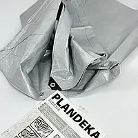 Тент Plandeka Мосhnа 110 гр/м2 5х6 м Сірий Тент з люверсами для дачі Покривний тент для дому