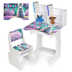 Дитяча Парта N 2071-1-1 білий, зі стільчиком