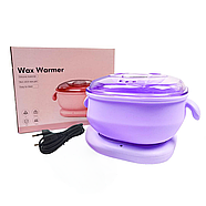 Воскоплав для депіляції з чашею HDR 400 мл компактний силіконовий воскоплав для депіляції для воску фіолетовий, фото 2