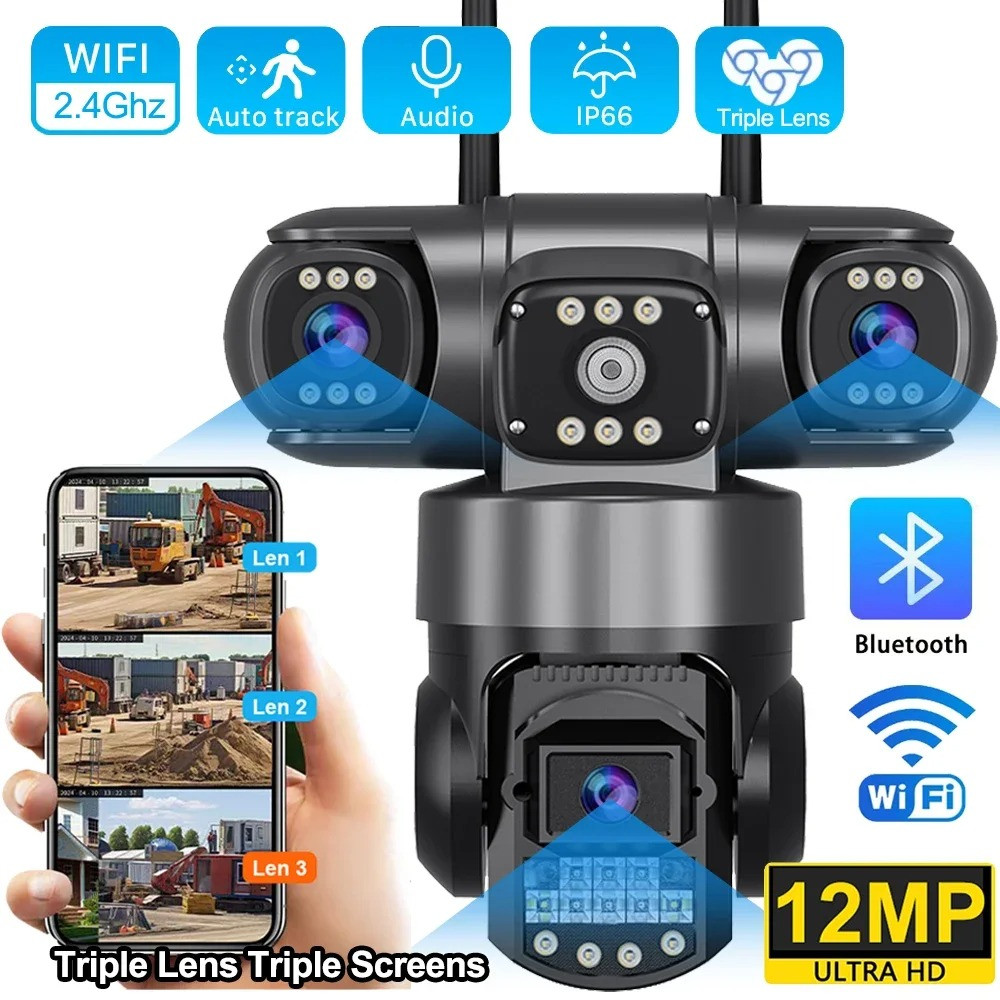 Зовнішня Smart camera V380Pro SC28-W WiFi 4MP (чорна)