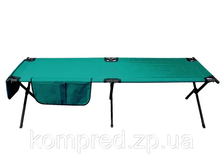 Розкладачка туристична польова з кишенями бірюзова Kompred OL642/5