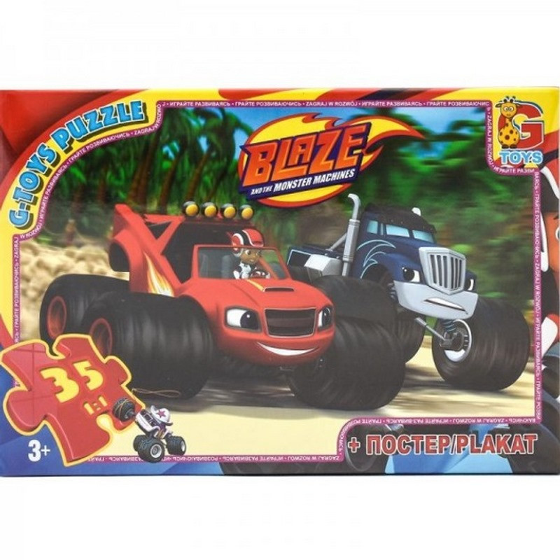 Дитячий пазл класичний "Blaze Блейз" ZE001 постер 35 елементів, фото 1
