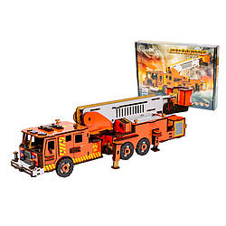 Дерев'яний 3D конструктор "Пожежна машина" Puz-00921, 318 деталей