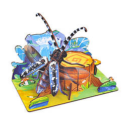 Дерев'яний пазл 3D "Batocera Horsfieldi" 68037W 58 деталей