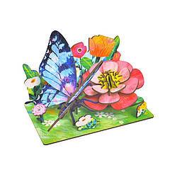 Дерев'яний пазл 3D "Butterfly" 68041W 55 деталей