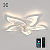 Керована світлодіодна люстра з вентилятором FAN ELLA 72W+18W 5F APP біла Esllse Ø680x120мм LED WHITE, фото 2