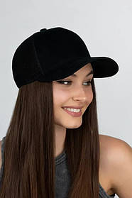 Однотонна коттонова бейсболка із сіткою