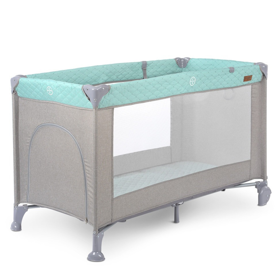 Дитячий манеж ME 1096 Mint Gray м'ятний 125 х 65 х 78 см, фото 1