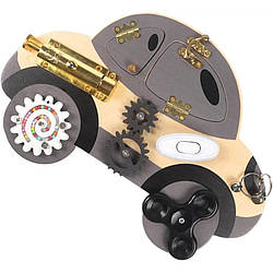 Дитяча дерев'яна іграшка "Бизи-борд Машина" C15015