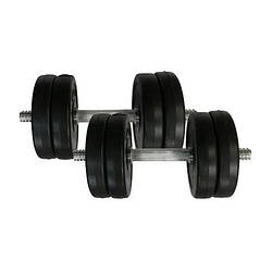 Гантелі складальні композитні в пластиковій оболонці Rock Pro-R 2 шт по 11,5 кг NE-PL-R-011-2