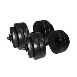 Гантелі складальні композитні в пластиковій оболонці Rock Pro 2 шт по 13 кг NE-PL-G-013-2