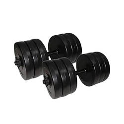 Гантелі складальні композитні в пластиковій оболонці Rock Pro 2 шт по 15,5 кг NE-PL-G-015-2