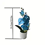 Штучна квітка орхідеї для декору, 31 см, фото 3